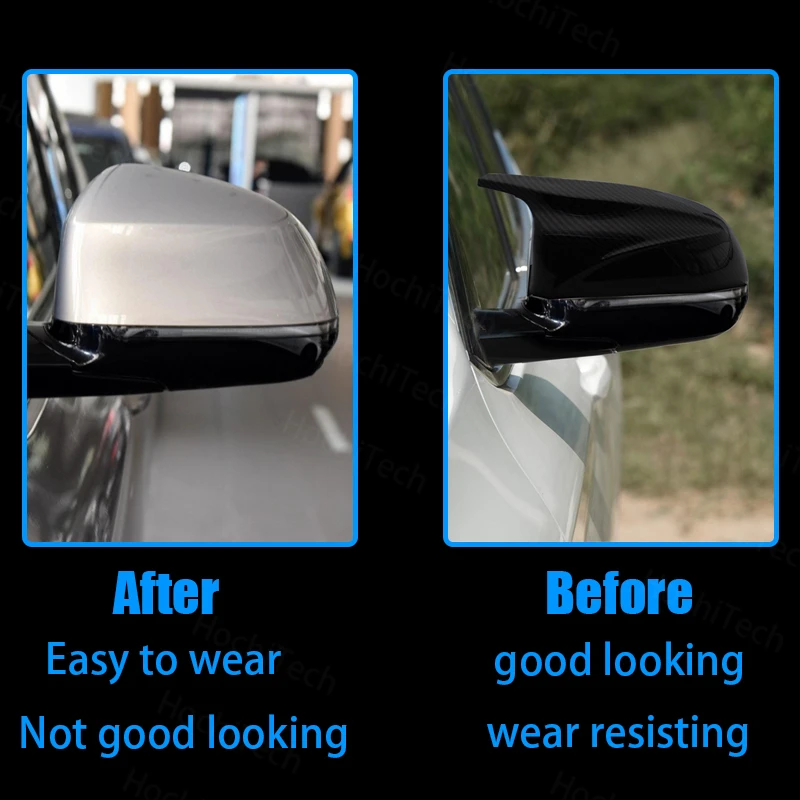Avto zamenjava Strani 2pcs Styling Ogljikovih Vlaken Vzorec Rearview Mirror Kritje Pokrovi za BMW X3 X4 X5 G01 G02 G05 2018-2022