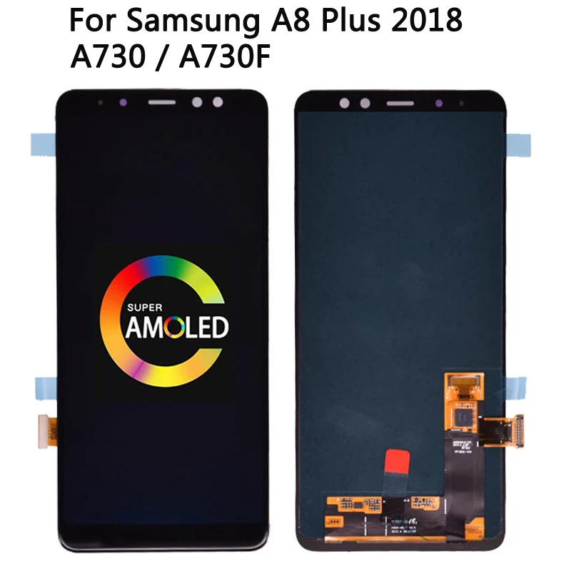 Super Amoled Za Samsung Galaxy A8 plus A730 A730F LCD-Zaslon, Zaslon na Dotik, Računalnike Zbora za Galaxy A8+ 2018 Duo