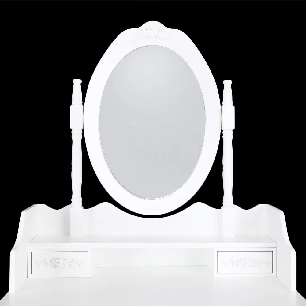 (Ladja iz EU) Ženske Dekle Toaletno mizico Predal Blata Ogledalo in Spalnica Pohištvo Ličila Mizo