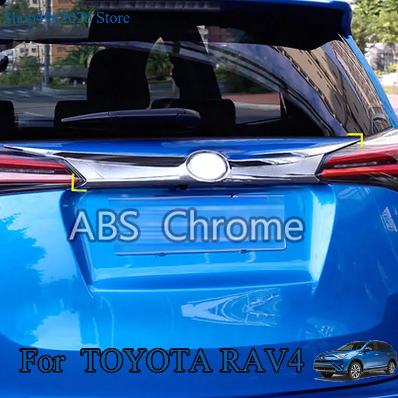 Za Toyota Rav4 Rav 4 2016 2017 ABS Chrome Zunanja Zadnja vrata prtljažnika Vrata, Prtljažnik, Pokrov Trim Kritje Dekorativne Nalepke Avto Dodatki