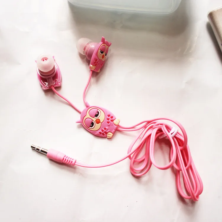 Dobro Darilo 3,5 mm Risanka Sova Slušalke slušalke slušalke čepkov stereo slušalke Za Samsung Xiaomi HTC MP3, MP4