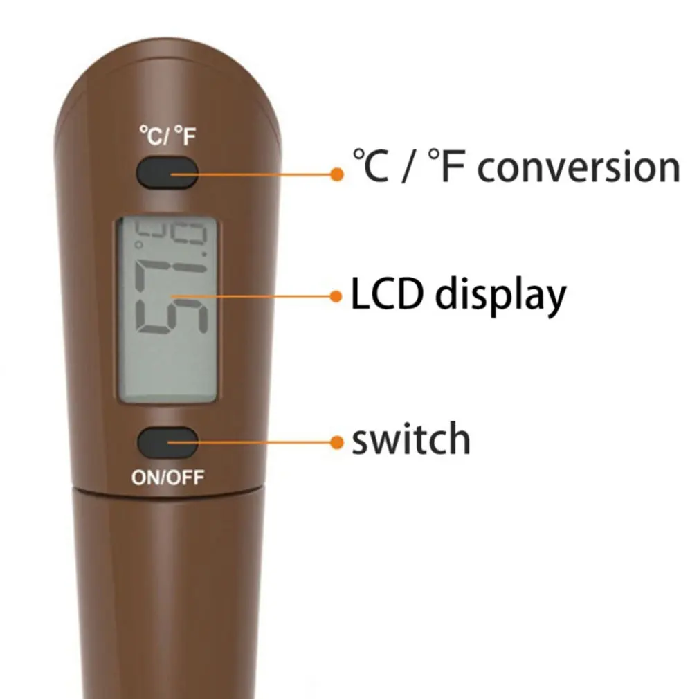 Digitalni Kuhanje Termometer Dvojna Uporaba Silikona Strgalo Lopatico Kuhanje Hrane Termometer Gospodinjski Peko Orodje
