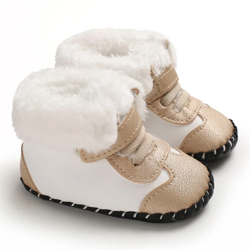 Pozimi baby fantje dekleta čevlji zimski dojenčke toplo čevlji srčkan baby dekleta škorenjčki Usnje fant baby čevlji visoke kakovosti