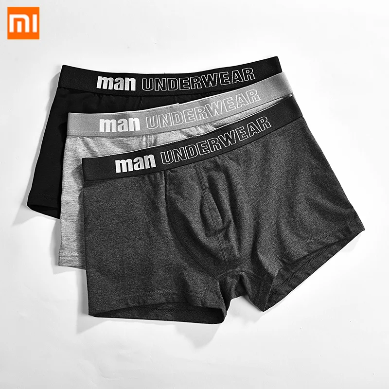 Xiaomi Mijia boksar moško spodnje perilo moške bombažne spodnjice moški čisto moške spodnje hlače, spodnje perilo 4PCS hlače, bombaž trdna cuecas