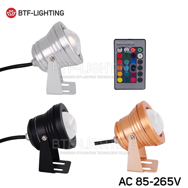 AC86-256V 10W LED Podvodna Spot Luči Bazen RGB/Bela/Topla/Rdeča/Modra/Zelena ogenj Konveksno Steklo Žaromet IP68 Vodotesen