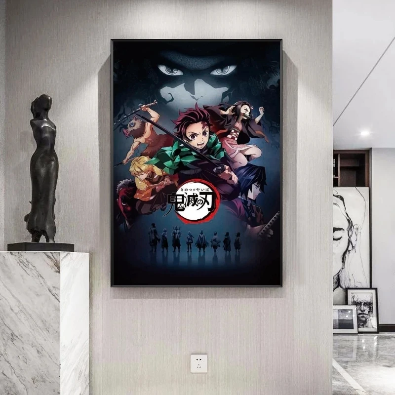Doma Dekor Japonski Anime Demon Slayer Kimetsu ne Yaiba Kamado Tanjirou Kamado Nezuko Platno Plakati Steni Visi Slike