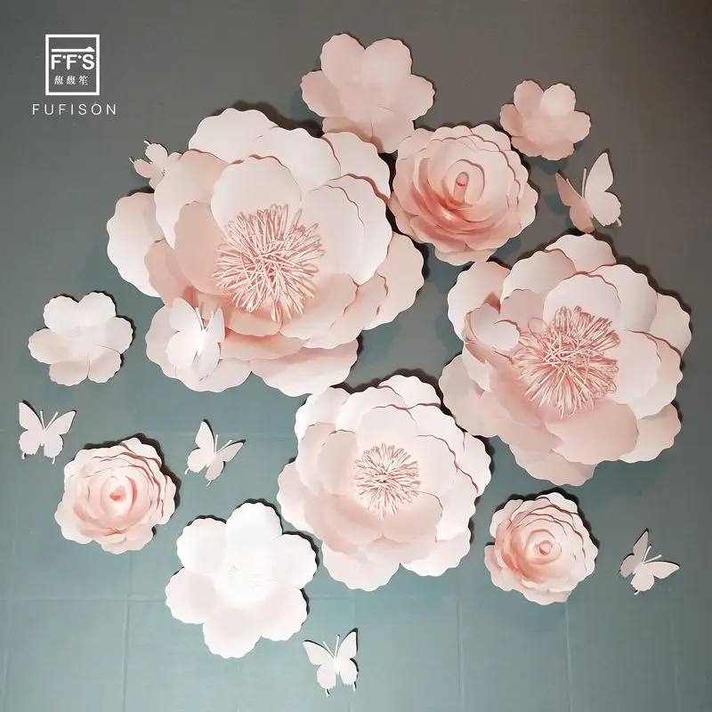FFS NE.1 papir cvet ozadju dekoracijo tri-dimenzionalni dekoracijo stranko poroko izložbe Dekoracijo Sten