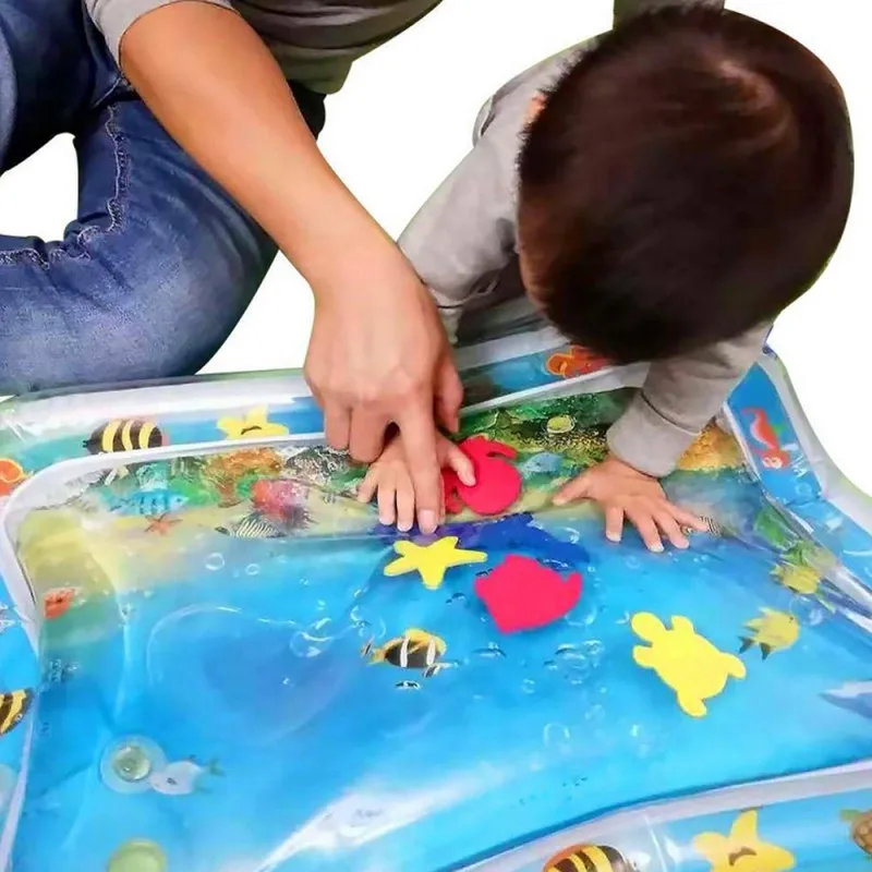 Baby Dojenčka Napihljivi Risanka Vzorec Vode Igrajo Mat Otroci Zabavna Dejavnost Igrajo Center PVC Vodo Napolnjene Playmat