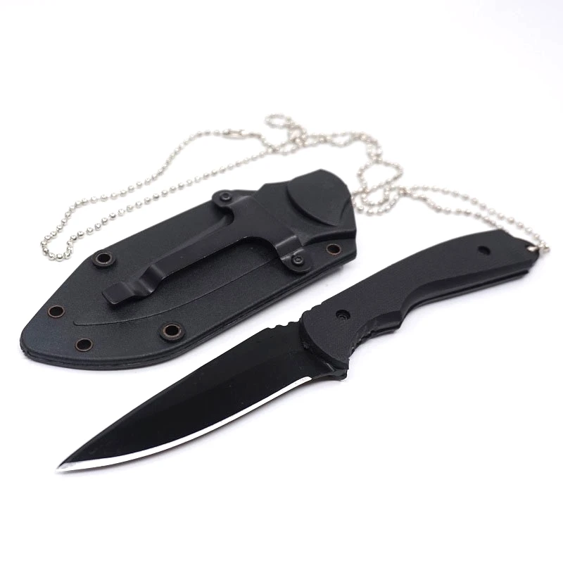 Ogrlica Nož Taktično Omejeno Lovski Noži, Rezila iz Nerjavnega Jekla 58HRC Prostem Preživetje Malih Naravnost Nož EOS Orodje