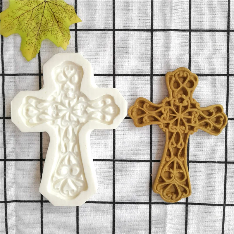 KLM New cross čokoladni bonboni flower torta dekoracijo orodje Halloween Silikonsko Plesni Fondat