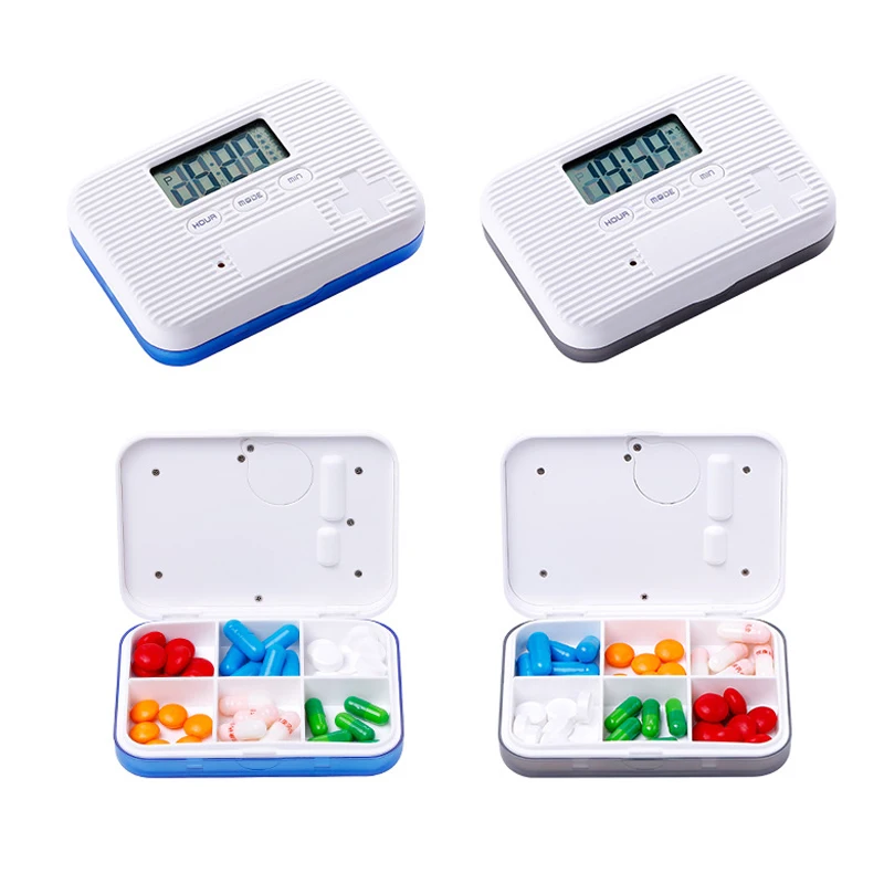 Tabletke Organizator Primeru Digitalni Alarm Opomniki Medicine Shranjevanje Razpršilnik Prenosni Pill Box Elektronski Timing Tabletke Posodo