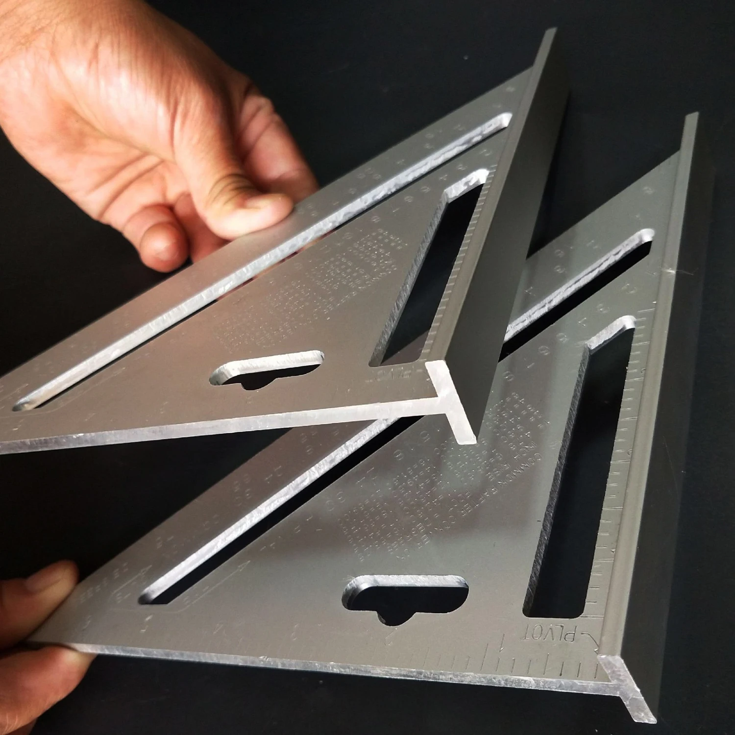 7 palčni Aluminija Trikotnik Kota Merilnikom. Mizar Merjenje Vladar Orodje Multi-Funkcijo Inženiring Dobave