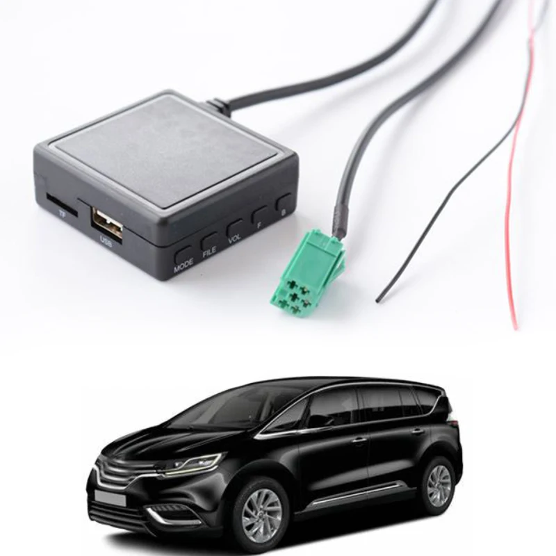 Avto 3.5 MM AUX TF Glasbe USB Adapter za Mini Input ISO 6Pin za Renault Stereo