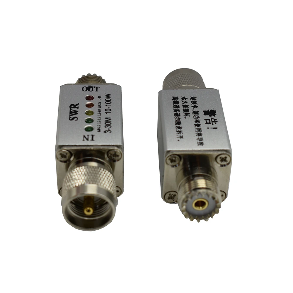 Nova različica MINI SWR 3Mhz-30Mhz 10W do 100W VSWR LED indikator Priključek zaslon Kratki val standing wave tabela meter G11-012