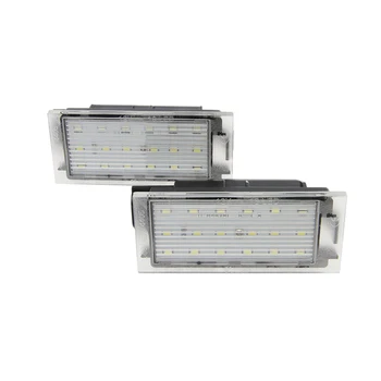 1 Par Avto LED Številko registrske Tablice Svetlobe SMD 3528 Zamenjava za Renault Megane 2 Clio Laguna 2 Megane 3
