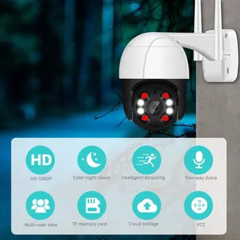 1080P WIFI HD Barvno Night Vision IP Kamera Brezžična Prostem Nepremočljiva Žogo CCTV za Nadzor Varnosti Glas Interkom