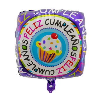 10pcs 18 inch španski Folija Balon Feliz Cumpleanos Baloni Helij Balon Happy Birthday Party Okraski Zraka Globos Baloes