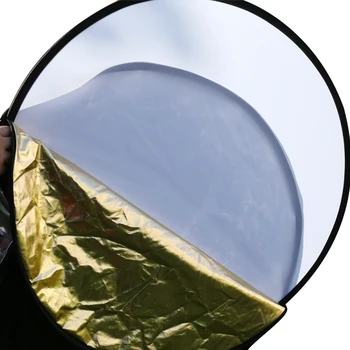 11.8 cm / 30 cm 5-v-1 Zložljiva Multi-Disc Luč Reflektor z Vrečko - Prosojne, Srebrna, Zlata, Bela in Črna