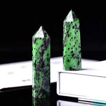 1PC Naravne Crystal Epidote Stolpec Kristalno Točke Quartz Mineralni Kamen Zdravljenja Obelisk Palico Doma Dekor DIY Darilo Dekoracijo Reikija