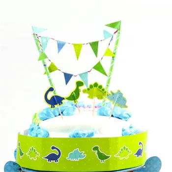 1pc Princesa Pirat Dinozaver Temo Cupcake Pokrivalo Risanka Torto Zastav, Transparentov Otroci Fant Dekle Rojstni dan Baby Tuš Cake Decoration