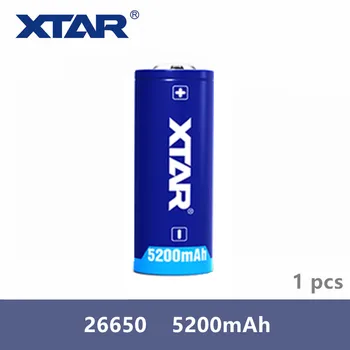 1Pcs original Xtar Polnilna 26650 5200mAh gumb vrh 3,6 V zaščitenih baterije za prenosne svetilke napajalniki itd
