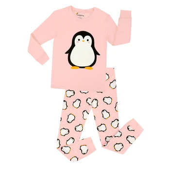 2018 Dekleta Pingvin Pižamo Z Lutko Pižamo Baby Samorog Sleepwear Otrok Princesa Pižame Otroci Božič Pijama Za 2-8Years