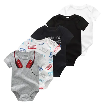 2019 5PCS/Veliko Dekle Obleko Baby Boy Oblačila Samorog Dekliška Oblačila Baby Bodysuits Dekle Oblačila 0-12M Novorojenčka Bombaž Roupas de bebe