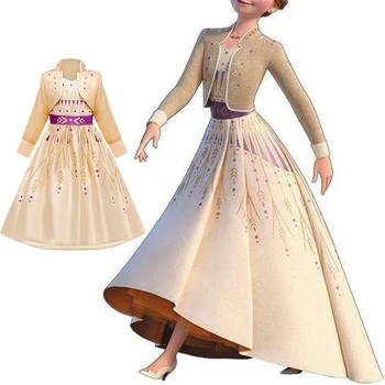 2020 Ledu Dekleta, Obleka Princess Kostum Fancy Sneg Otroci Oblačila Otroci Stranka, Cosplay Oblačila Vestidos Infantil 4 6 10T