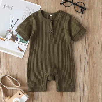 2020 Poletje Otroška Oblačila Kratek Rokav Pletenje Baby Girl Boy Oblačila Baby Romper Jumpsuit za Dojenčke Oblačila za Novorojenčka Oblačila 3M