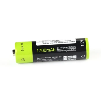 2pcs/veliko ZNTER AA Bateriji 1,5 V AA 1700mAh USB Polnjenje Litij Baterija Bateria brez Micro USB Kabel