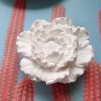 3D Peony Flower Torta Silikonsko Plesni Sveče, Mila Silikonski Kalup DIY Aromo Mavec Mavec Plesni Avto Dekoracijo