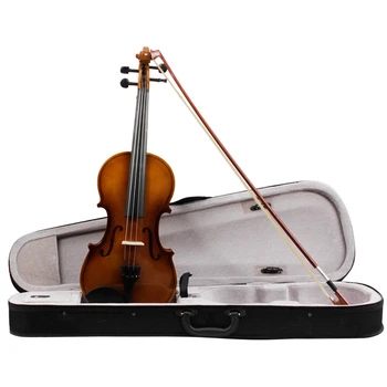 4/4 Polni Velikosti Akustični Violina Violina Lesa, Z Ohišjem, Ki Je Lok Kolofonije Violino
