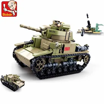 463Pcs WW2 Vojaški 2 V 1, M13/40 Tank Model gradniki Vojne Avto, Avto Brinquedos DIY Opeke Izobraževalne Igrače Za Otroke