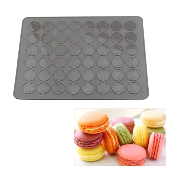 48 Zmogljivosti Macarons Silikonski Mat Peko Plesni Mandljev kolač čokolado čip piškotke silikonski mat peko peciva orodja