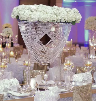 80 cm Visok Akrilna Crystal Tabela Centerpiece Poroko Lestenec Flower Stand Poročno Dekoracijo Centepiece