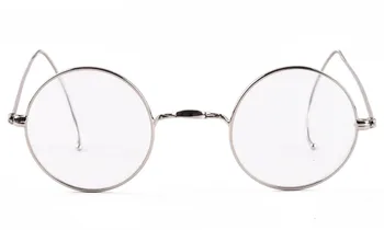 AGSTUM 47mm Krog Letnik Starinsko Žice Obravnavi Očala Moški Ženske Bralec Eyeglass+0.25 +0.5 +0.75 +1.0 +1.25 +1.5 +1.75 +2.0