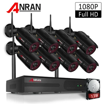ANRAN P2P HDMI 8CH 1080P WIFI NVR 2.0 MP Prostem 36 IR Nepremočljiva Brezžične IP Kamere CCTV Video Varnostno nadzorni Sistem
