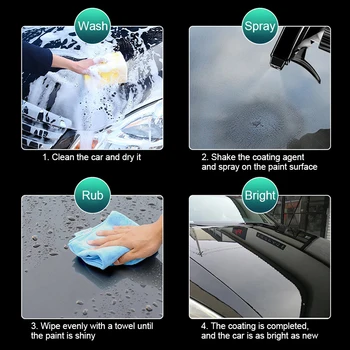 Avto Repelenti Spray Voska, Hitro Stekla Prekrita Crystal Liquid Poliranje Anti-scratch Avto Podrobno Avto Pralne Tekočine