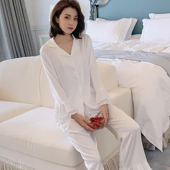 Belo pižamo ženske izgubijo veliko različica moda pomlad jesen domov storitev 2PCS svilnato obleko kopalni plašč seksi nightgowns robe