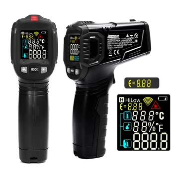 Brezkontaktno Ir Digitalni Termometer -50-600 Stopinj Prenosni Laser Pyrometer Higrometer LCD Avtomobilski Industriji, Merilnik Temperature