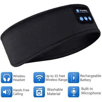 Brezžična Tehnologija Bluetooth Glasbe Glavo Teče Šport Elastična Sweatband Trakovi Spalna Pokrivala Slušalke Zvočnik Slušalke