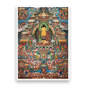 Cjtang Svile Tiskanje Umetnosti Thangka Tibera Vezenje Buda Thangka Jugovzhodna Azija Doma Dekor