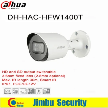 DAHUA 4MP HDCVI Bullet IR Kamera HAC-HFW1400T IR dolžina 30 m, Smart IR IP67, DC12V HD in SD izhod switchable