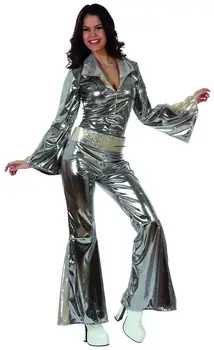 Debelo-Nov Slog 70-IH Disco Kostumi za Ženske Stranka Obleka Ženske Obleke Jumpsuit