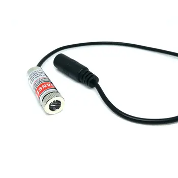 Določanje položaja Focusable LED Luči 650nm 5mw Poudarek Pika Črto, Križ Točke Rdeča Dioda Laser Modul w NAPAJALNIK w 12 mm Black Heatsink