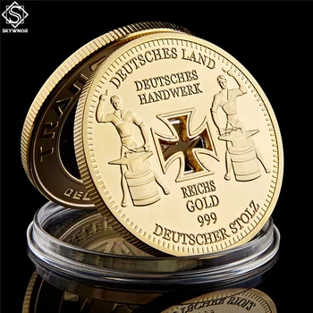 Euro Zlatnik, 1889 Deutsche Stolz Reichsbank Direktorium Spominek Kovanec W/ Black Luxury Kovanec Polje
