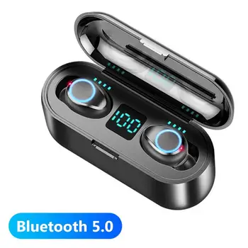 F9 TWS Bluetooth 5.0 Brezžične Stereo Slušalke Športne Slušalke z Brezplačno Polje Wireless Sports Business Bluetooth Slušalke