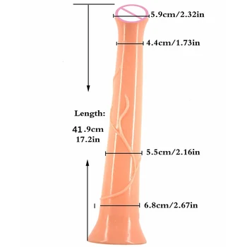 FAAK Sex Igrače 17.2 cm Dolg Dildo Velikan Meso Penis Velik Vibrator Za Ženske Živali, Lezbijke, Vagine, Anusa Masažo Konja Dildo