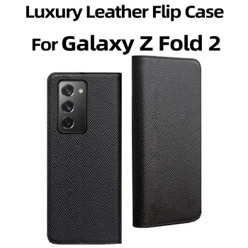 Galaxy Krat 2 Primera Primeru za Galaxy Ž Fold2 5G Usnja Flip Case Mobilni Telefon Lupini 2 Barve Neobvezno Novih Turistov