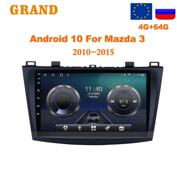 GRAND 2 Din Radio Android 10 Za Mazda 3 2010 - GPS Navigacija Autoradio Avto Multimedijski Predvajalnik Videa z RDS 4G 2din dvd
